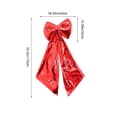 thumbnail image 3 of Big Red Bows Christmas Tree Topper Bows 40*16in Large Satin Bow for Hoom Wall Backdrop Room Decorations for Wedding Birthday Party, 3 of 9