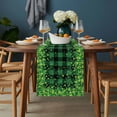 thumbnail image 2 of St. Patrick's Day Table Runner - 72 Inch Long, Kitchen Dining Table Runner Dresser Scarves, Spring Shamrocks Farmhouse Green Checkered Farmhouse Decor for Coffee Tables Wedding Party Banquet, 2 of 8