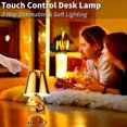 thumbnail image 5 of Lámpara de mesa táctil goldBBedside, lámpara de escritorio Gold Thinker, lámpara de mesita de noche decorativa portátil recargable inalámbrica con carga Usb, 5 of 5