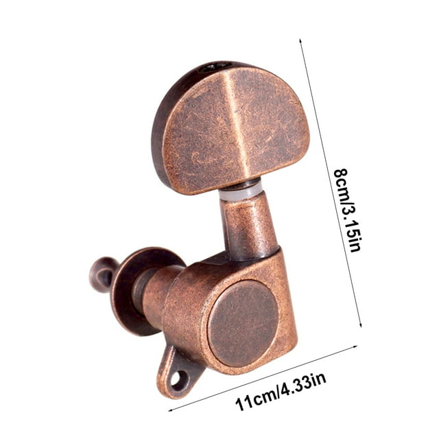 6 Pièces Guitare Tuning Pegs Composant Professionnel Instrument de Musique Ajustement Réglage Poignée Bouton Scellé Tuner Peg pour Remplacer le Cuivre Rouge