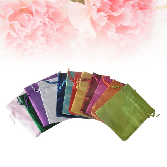 LITINKIMI Small Candy Bags Satin present Bag Assorted Color 20Pcs 10x12cm