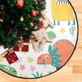 thumbnail image 5 of GZHJMY Dinosaur Christmas Tree Mat, Round Christmas Tree Stand Mat Decoration for Holiday Party Home Christmas Day Ornaments Floor Door, 28.3", 5 of 6