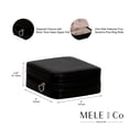thumbnail image 3 of Mele and Co Dana Vegan Leather Travel Jewelry Case in Black, 3 of 13