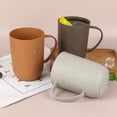 thumbnail image 2 of NAMZI Set of 2 Lightweight Wheat Straw Cups, Reusable Wheat Straw Fiber Drinking Glasses, Ideal for Home Daily Use, Office & Outdoor Picnics - Beige, 2 of 5