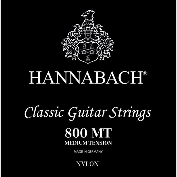 Hannabach 652377 Series 800MT Classic Guitar Strings Medium Tension Silver-Plated String Set