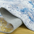 thumbnail image 5 of Cydiria Modern Abstract Fuzzy Faux Wool Area Rug, 5' x 8', Blue, 5 of 8