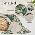 thumbnail image 3 of Green Eucalyptus African Women Throw Pillow Covers, Spring Leaves Botanical Soft Breathable Pillow Cases with Invisible Zipper for Sleeping, Toddler Pillowcases for Couch Bed Sofa Chair 12x20 Inches, 3 of 9