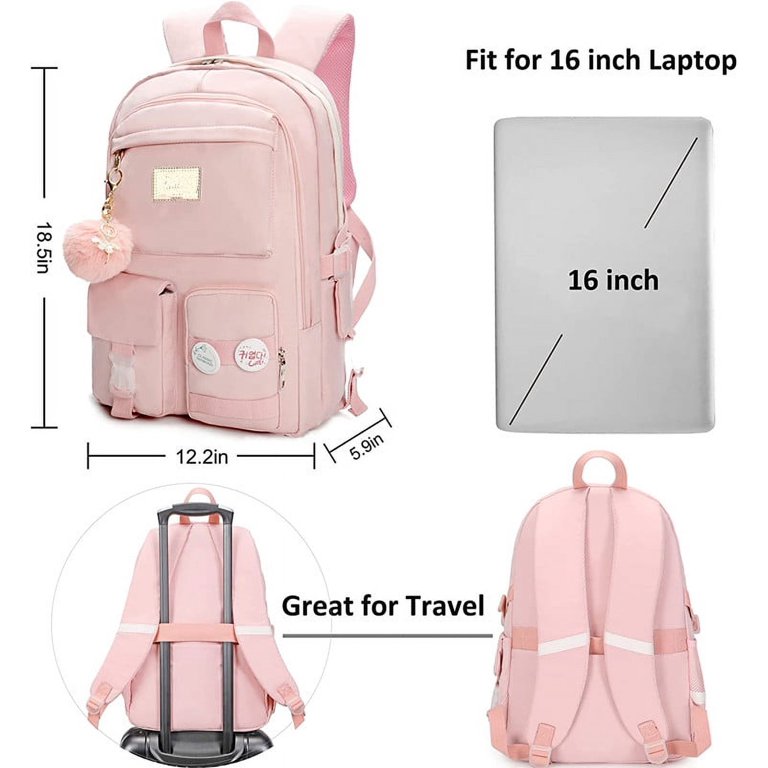 Laptop Backpacks 16 Inch School Bag with Lunch Box Set College Elementary  Backpack Cute Lunch Bag Anti Theft Travel Daypack Large Bookbags for Teens