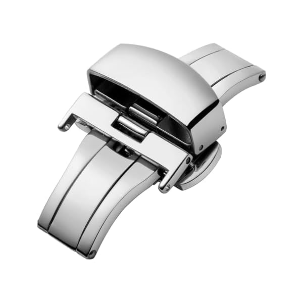 wonima11 Stainless Steel Deployment Clasp Replacement Watch Clasp Buckle for Leather Watch Bands Straps 4 colors (12mm-22mm)