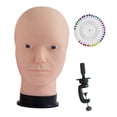 thumbnail image 1 of Xuanheng Male Bald Mannequin Head Hat Display Rack for Hairpieces s Making Styling B, 1 of 8