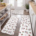 thumbnail image 2 of White Cow Strawberry Heart Pattern Kitchen Rugs Sets Of 3,Kitchen Runner Rugs Non Skid Washable,Decorative Kitchen Floor Mats for Kitchen,Sink,Laundry,17"x30"+ 17"x47" + 17"x59", 2 of 6