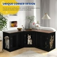 thumbnail image 3 of Large Dog Crate Furniture for 3 Dogs, Cuoote 113" Corner Dog Kennel, 3-in-1 Heavy Duty Indoor Wooden Crate for Small, Medium & Large Dogs, 3 of 7