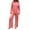A-Pink31, variant on Bibifish Womens Pajama Sets Silk Satin Pink Sleepwear Pj Sets Lapel Neck Bottom Down Tops With Wide Leg Pants Soft Autumn Ladies Nightwear