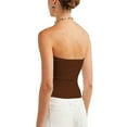 thumbnail image 3 of Valcatch Women's Strapless Crop Top Sweetheart Neck Ribbed Knit Twisted Knot Front Sleeveless Tanks Top, 3 of 6