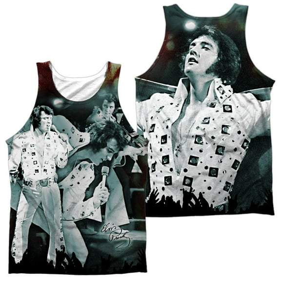 Elvis Presley Now Playing Allover Print Officially Licensed Sublimation Adult Tank Top