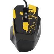 Sarapandan Dual Mode for Enhanced PC Gaming Experience Optical USB Gaming Mouse with Yellow LED Backlight