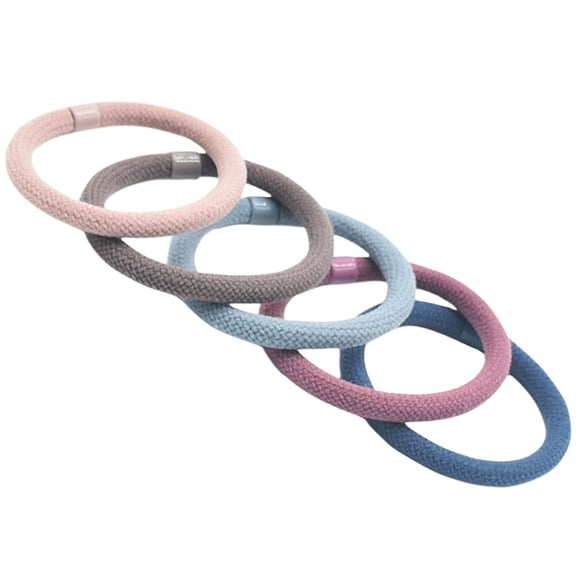 HONMEET Elastic Hair Ropes Assorted Color Firm Hold Ponytail Accessories 5Pcs