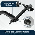 thumbnail image 5 of Bright Showers Brass Shower Arm Extender for Rain & Handheld Shower Head, 5” Universal Shower Head Extension Arm, Height & Angle Adjustable, Chrome, 5 of 7