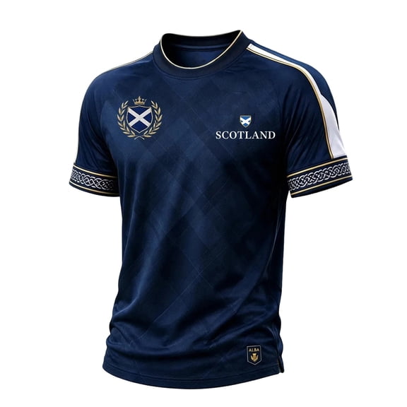 SJLDQY Mens 2026 Scotland Soccer Tshirts Short Sleeve International Football T-Shirts for Men Casual Crew Neck Scotland Flag Graphic Breathable Athletic Tops