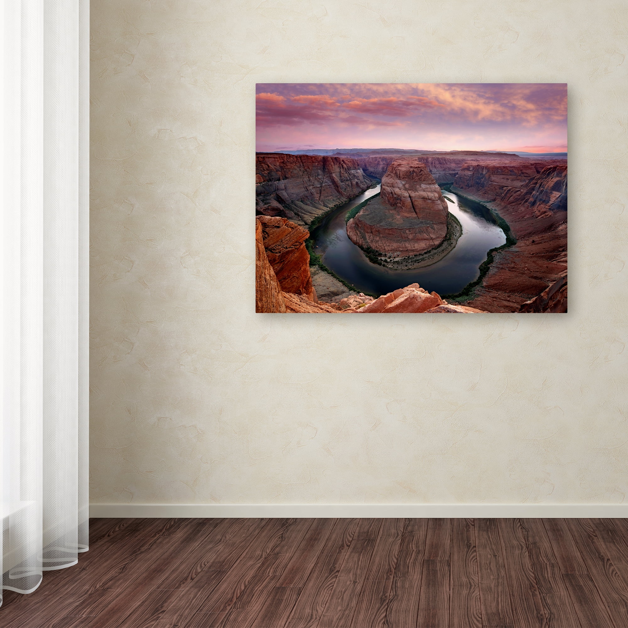 Trademark Fine Art 'Horseshoe Bend Dusk' Canvas Art by Mike Jones Photo