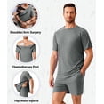 thumbnail image 4 of Pinspark Post Shoulder Surgery Shirts for Men Women Snap Adaptive Hospital Gowns Tear Away Shoulder Replacement Recovery Clothes, 4 of 6