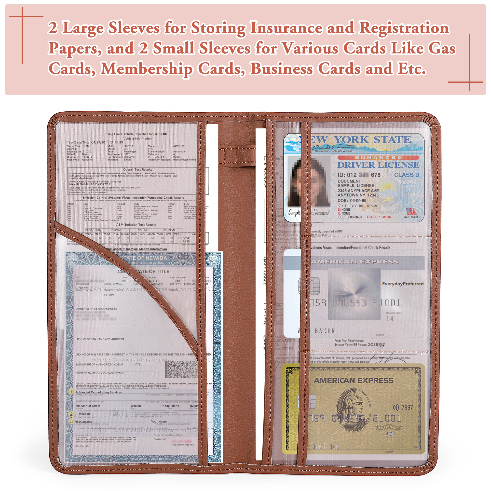 Wallet Insurance Insurance Card Organizer Car Registration And Insurance Card Holder ...