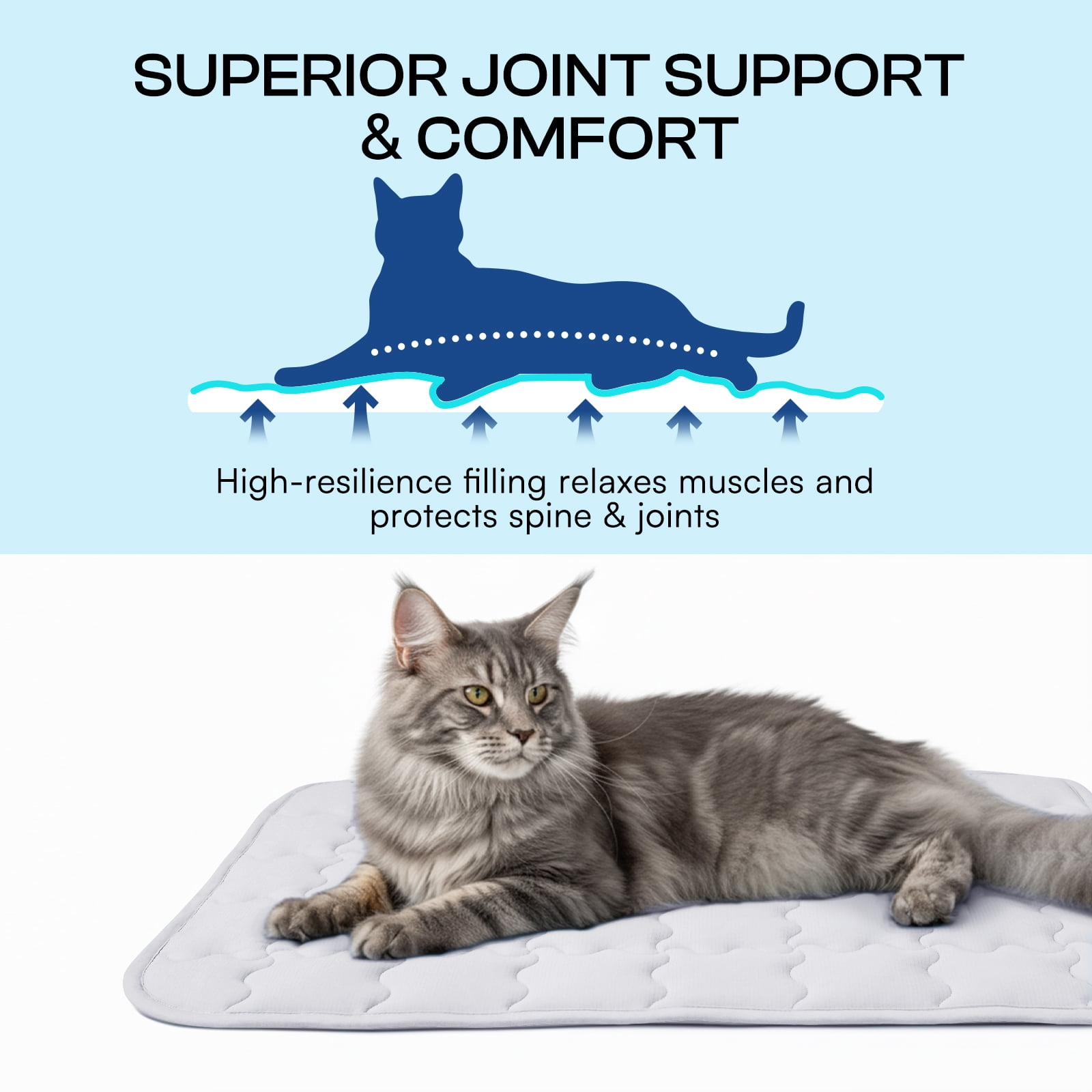 Premium Dog Cooling Mat Non-Slip Q-MAX>0.5 Self-Cooling Pad for Small Pet Cat Indoor Portable Kennel Puppy Bed for Summer Crate Pad for Dog Washable