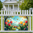 thumbnail image 5 of LUUFILx Spring Tulip Garden Backdrop Banner Home Party Event Decor Photography Background Scenic Celebration Scene Country House Outdoor Photoshoot, 5 of 8