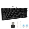 thumbnail image 1 of 87 teclas Teclado mecánico Entretenimiento Juegos Luz mixta Accesorios de computadora 919Negro, 1 of 5