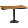 thumbnail image 3 of 30'' x 60'' Rectangular Laminate Table Top with 18'' Round Table Height Bases, 3 of 3