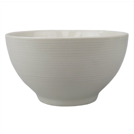 Home Basics Embossed Thread 6  Ceramic Bowl  White