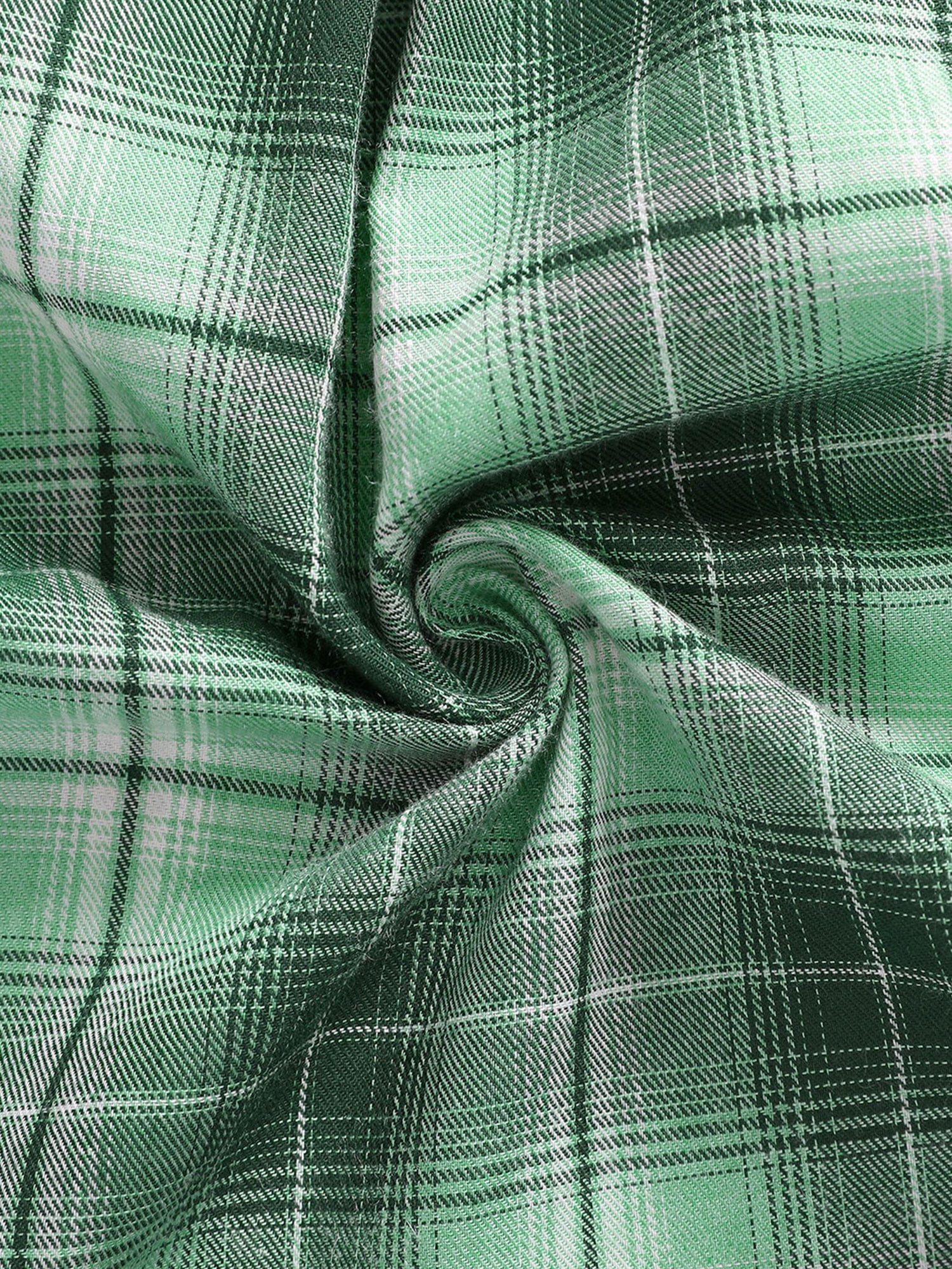DARING DIVA Women's Summer Plaid Short Sleeves Button Down Shirts XL Green
