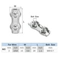 thumbnail image 2 of Unique Bargains 5/64' / 2mm Duplex Bolt Wire Rope, Stainless Steel Simplex Single Bolt for Rigging Railing, Silver Tone 14Pcs, 2 of 7
