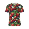 thumbnail image 6 of Rocae Strawberry2 for Men's Mesh Quick-Dry Short Sleeve Workout T-Shirt,Mens Crew Neck Tee Lightweight Soft Classic T Shirts XX-Large, 6 of 9