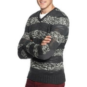 KENNETH COLE Striped Mens V-Neck Sweater X-Large XL Gray Euro 54