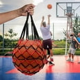 thumbnail image 1 of Sac en Filet de Basketball / Sac en Filet de Football / Sac de Rangement pour Entraînement Sportif / Polyester Durable / Fermeture à Cordon / Léger et Portable / s'Adapte à Plusieurs Ballons / Taille 58cm / 1 Pack / Équipement Athlétique, 1 of 5