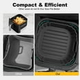 thumbnail image 4 of TEMOGU-Small Mini Square Silicone Air Fryer Liners 2 Pack for Chefman Mini, Dash, COSORI, COMFEE, Instant, DEIME for 2qt 2.1qt 2.6qt 3qt Reusable Basket Trays, Airfryer Accessories, 4 of 4