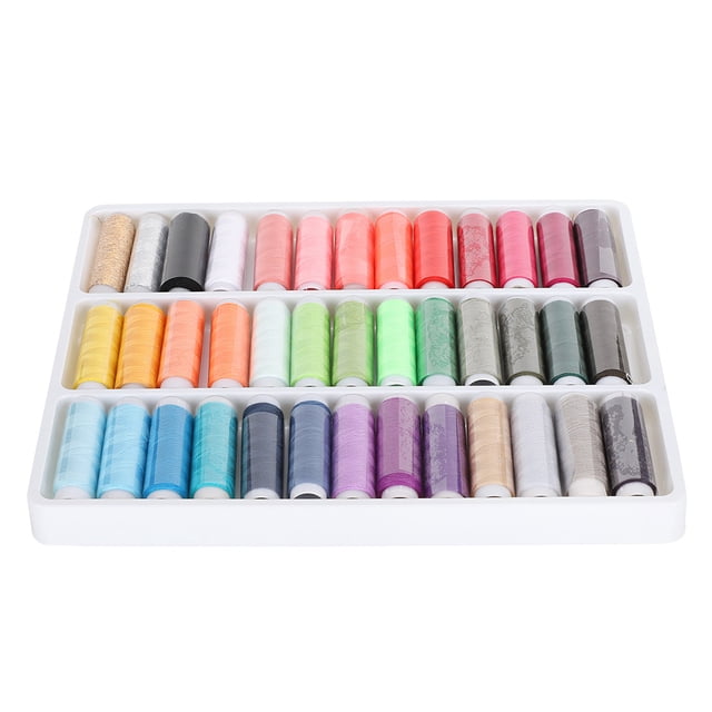 Juego de hilos de coser de 39 rollos Bling Bling accesorios de ropa Color ligero