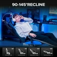 thumbnail image 2 of GTPLAYER Gaming Chair Office Chair PU Leather with Footrest&Adjustable Headrest,Blue, 2 of 8