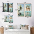 thumbnail image 4 of Designart "Minimalism Plam Tree silence II" Palms & Palm Trees Framed Wall Art Set Of 2 - Green Floral Frame Gallery Set For Office Decor, 4 of 7