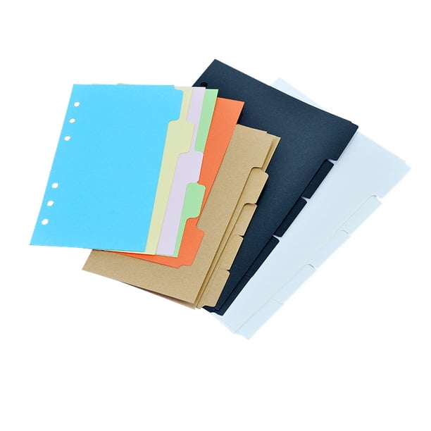 Índice de colores Página de clasificación Página de hojas sueltas Subpágina de papel Página de separación de cuentas a mano Estándar 6 agujeros
