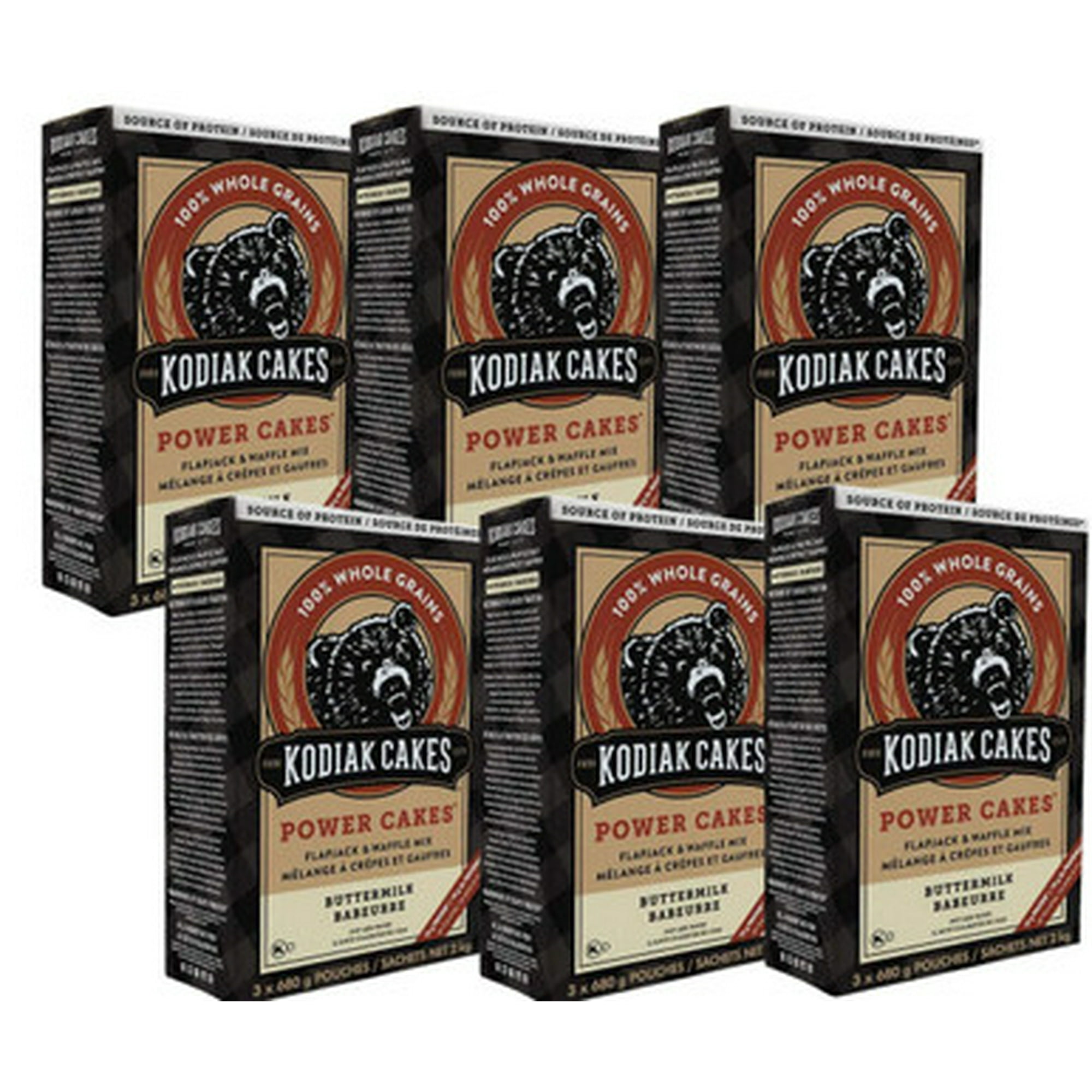 Kodiak Buttermilk Power Cakes Flapjack & Waffle Mix 2Kg/4.4 Lbs (6