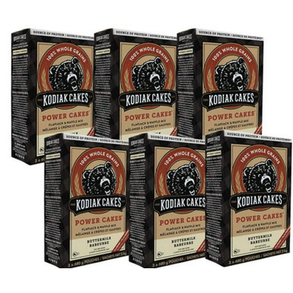 Kodiak Buttermilk Power Cakes Flapjack & Waffle Mix 2Kg/4.4 Lbs (6/Case)
