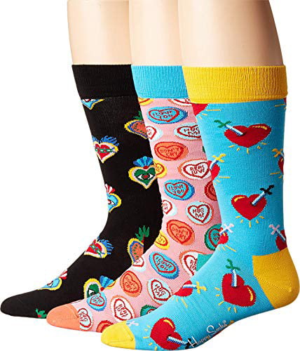Funny Socks Gift Box Mens 3 Pack Pairs Cotton Style Ankle Size 39-42 43-46