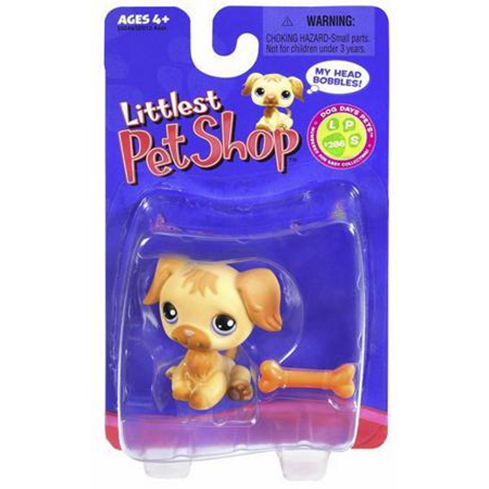 Littlest Pet Shop Golden Retriever Figure 286 [With Bone] Walmart