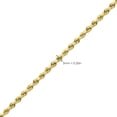 thumbnail image 4 of 14K Yellow Gold Solid Diamond Cut Rope Chain Necklace (5mm, 24"), 4 of 6