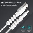 thumbnail image 4 of Destyer 2pcs Silica Gel Durable And Soft Silicone Cable Protector - Extends Life And Prevents Twists Spiral Cable Protector yellow 1Set, 4 of 6