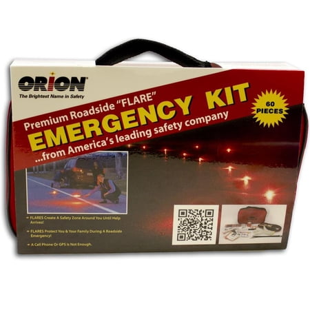 ORION Premium Emergency Roadside Kit, 60 Count