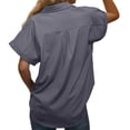 thumbnail image 3 of Cathalem Womens Short Sleeve Shirts Cute Loose Spring and Summer Tops,Gray XL, 3 of 4