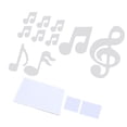 thumbnail image 2 of Crea tus propias pegatinas en relieve únicas para el fondo del dormitorio con notas musicales plateadas como decoración de pared, 2 of 8